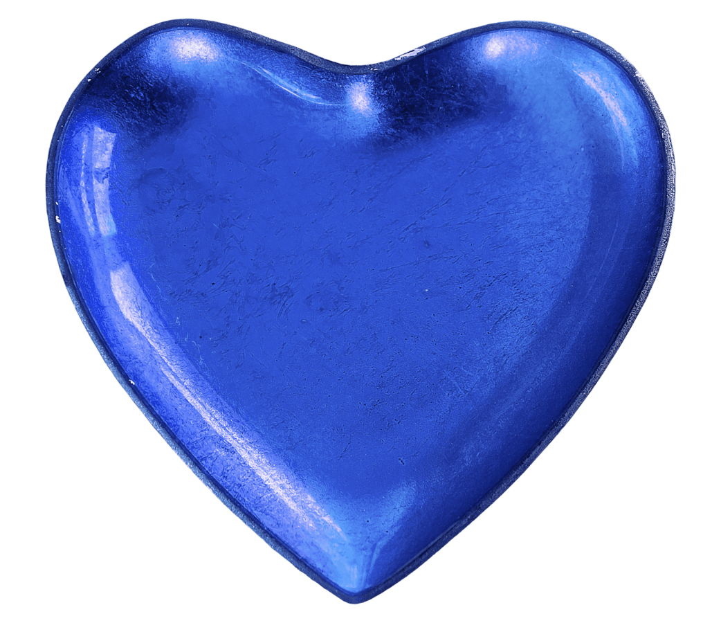 blå, form, hjärta, kärlek, romantik