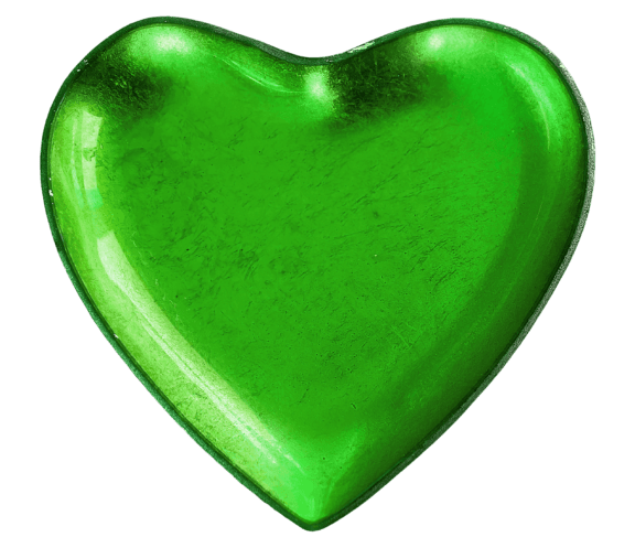 verde, forma, corazón, amor, romance