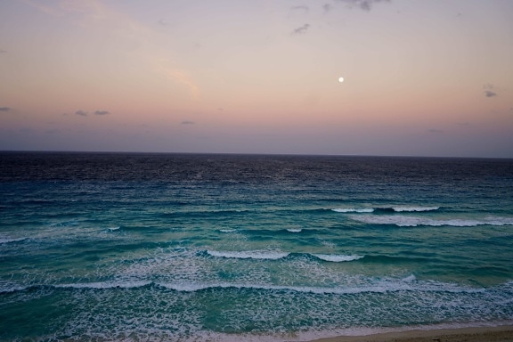 strand, zonsondergang, Oceaan, zon, water, zee, kust, zand, zee