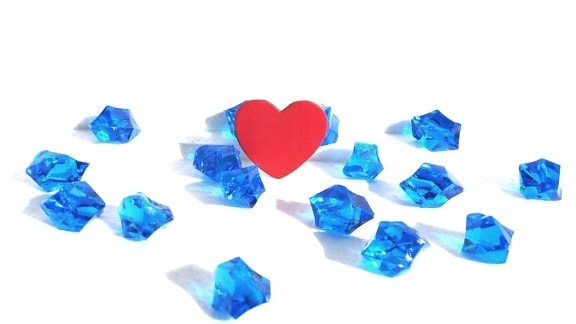 Crystal, forma, bijuterii, gem, preţioase, dragoste, inima rosie, cadou, decorare