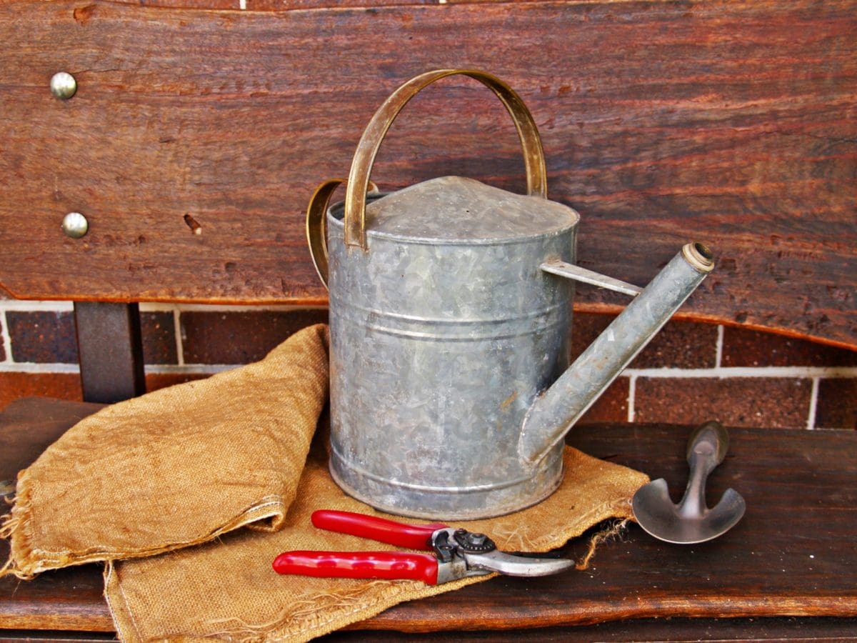 Nástroj, dřevo, rustikální, kbelík, kov, objekt, starý, Zátiší