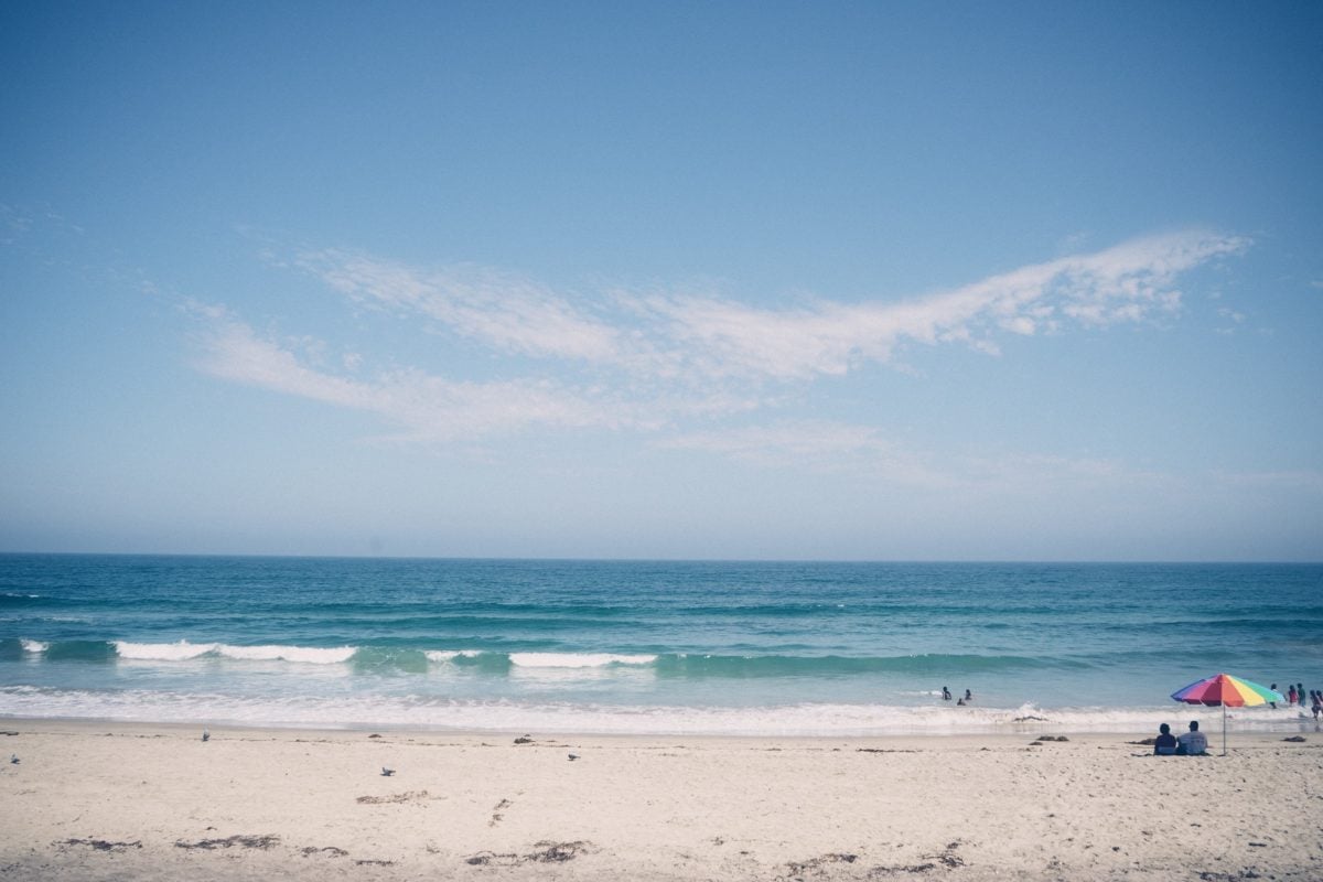 praia tropical, areia, água, sol, verão, oceano, mar, céu azul, horizonte, cume, Costa