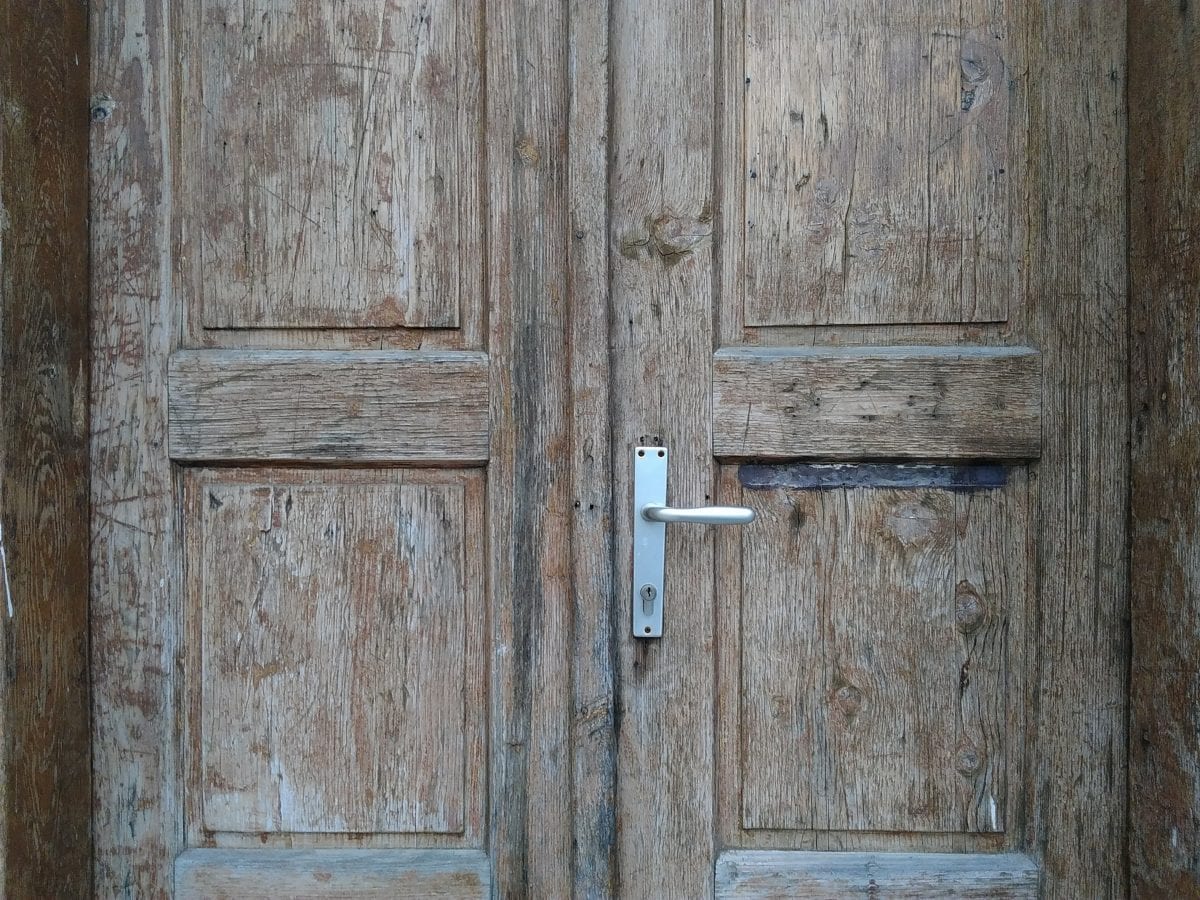 pintu depan, ek, kayu, kayu, pintu masuk, tua, coklat