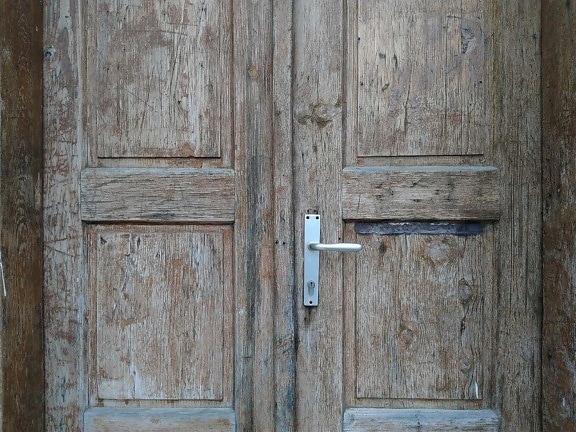 portello anteriore, quercia, legno, legno, entrata, vecchio, colore marrone