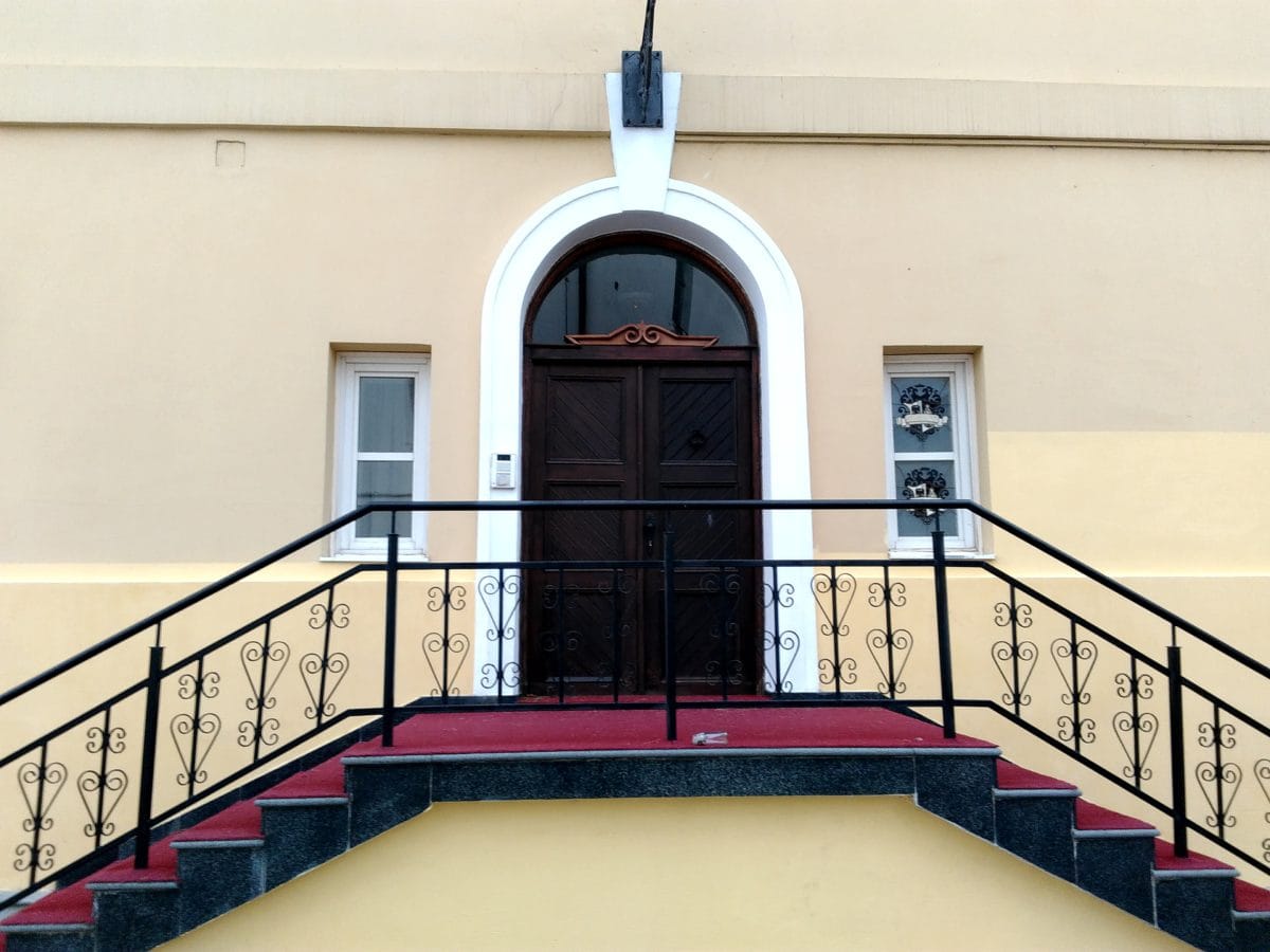 front door, architecture, window, handrail, facade, balcony, outdoor