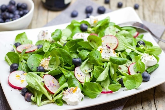 ernæring, grønn salat, vegetabilske, kjøkkenbordet, salat, lunsj, kosthold, blad, mat