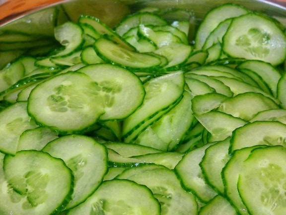 Зелена краставица, зеленчуци, листа, на храните, салата, органични
