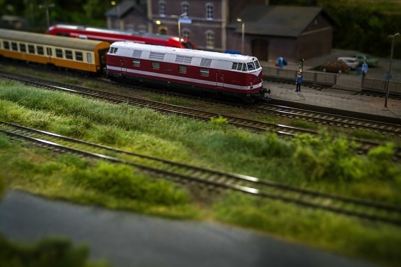 玩具、鉄道、エンジン、ワゴン、交通、機関車、車両、快速列車
