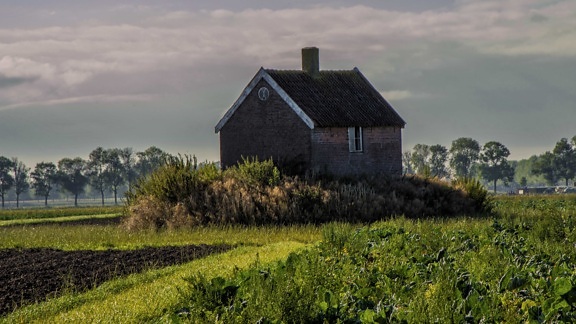 Селско стопанство, къща, селски пейзаж, селска къща, плевня, структура