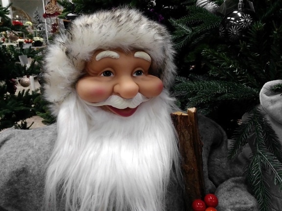 Santa Claus, jul, portræt, dukke, hat, ansigt, cute, Object, legetøj