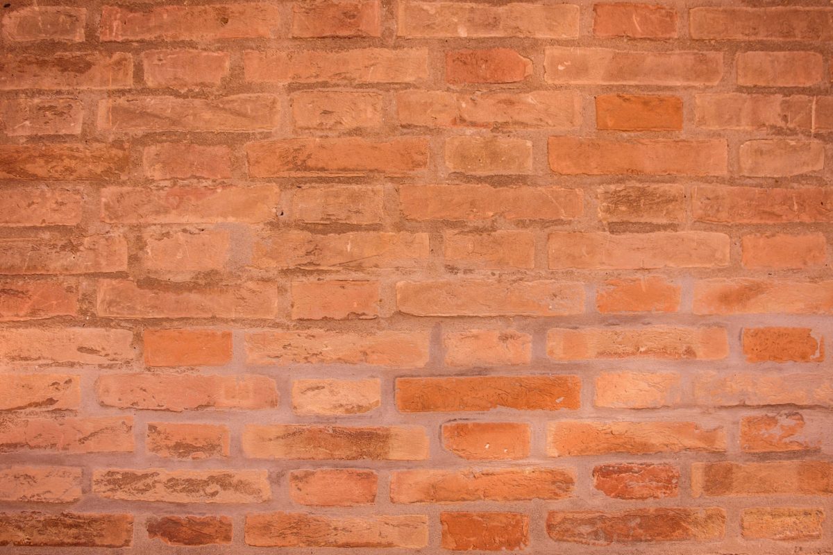 parede de tijolo, sólido, pedra, cimento, velho, textura, tijolo vermelho