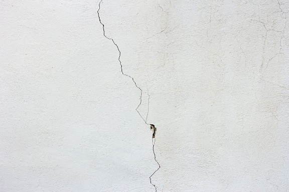 béton, texture, mur, fissure, blanc, mur, construction