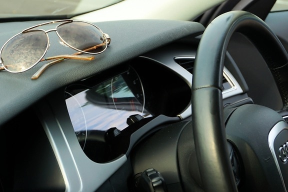 dashboard, windshield, sunglasses, vehicle, car interior, transportation