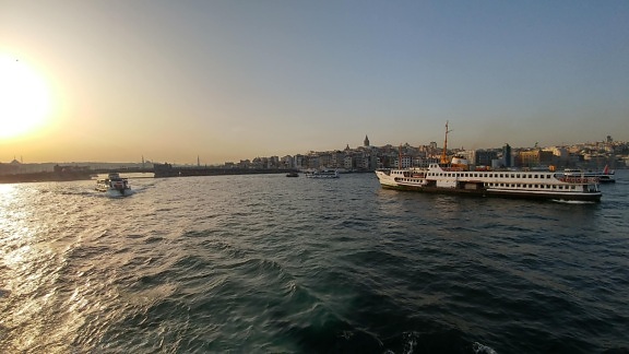 Водний транспорт, автомобіль, корабель, Стамбул, подорожі, море, вода, човен, небо, відкритий