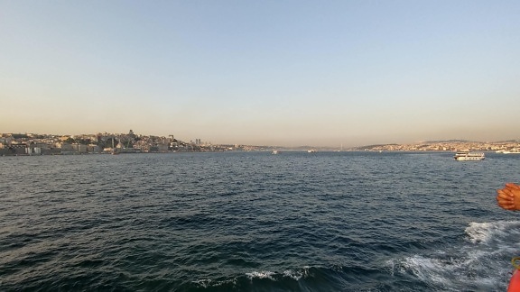 Meer, Wasser, Meer, Küste, Ufer, blauer Himmel, Landschaft, Reisen, Istanbul, Outdoor