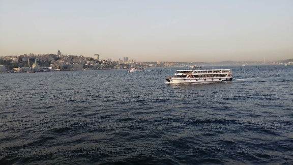 barco, embarcación, mar, barco, agua, vehículo, Estambul, océano, Puerto