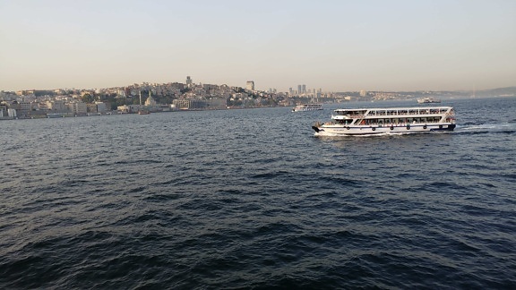 Стамбул, лодка, вода, море, яхта, паром, гавань, водный транспорт, круизное судно