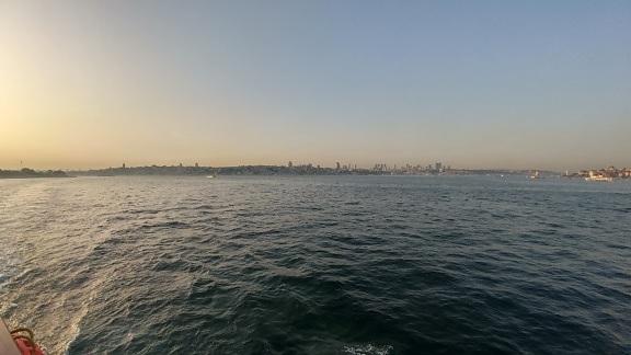 mesto, Istanbul, západ slnka, svitania, krajina, pláž, more, voda, oceán, pobrežie
