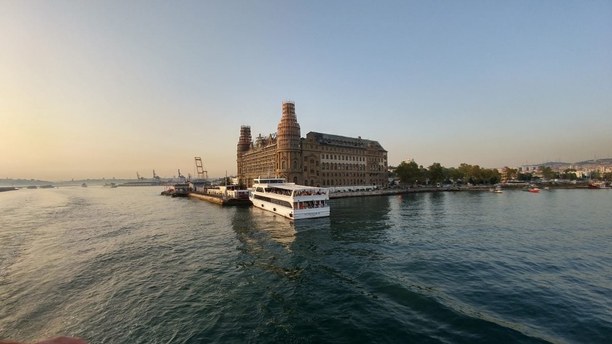 watercraft, água, arquitetura, beira-rio, cidade, Istambul, Ásia, céu azul, turismo