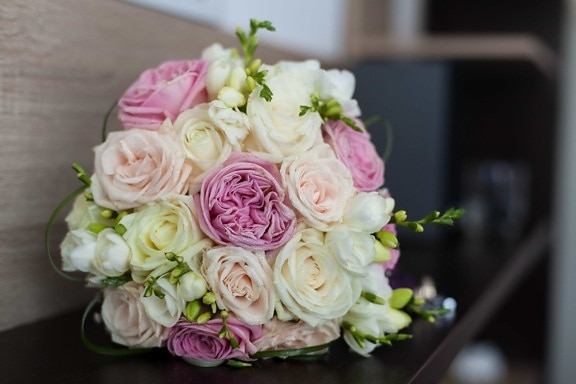 bride, flower, petal, rose, arrangement, pink, plant, table