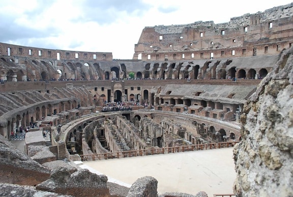 театър, Рим, Италия, туристическа атракция, забележителност, стари, средновековни, архитектура, древен, амфитеатър