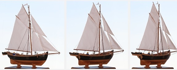 корабль модель, парусник, парус, водный транспорт, пират, лодка, море, вода