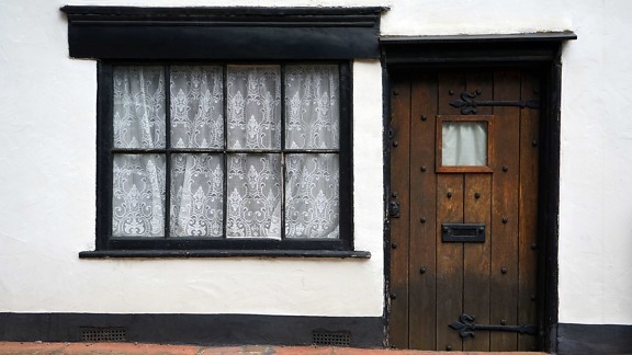 ventana, casa, madera, arquitectura, puerta principal, pared, viejo, al aire libre