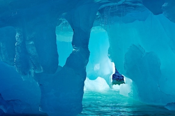 water, iceberg, cave exploration, sea, ocean, cold water