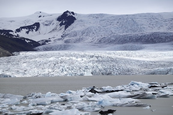 Eisberg, kalter Tag, Eis, Schnee, Gletscher, Winter, Landschaft, kaltes Wasser