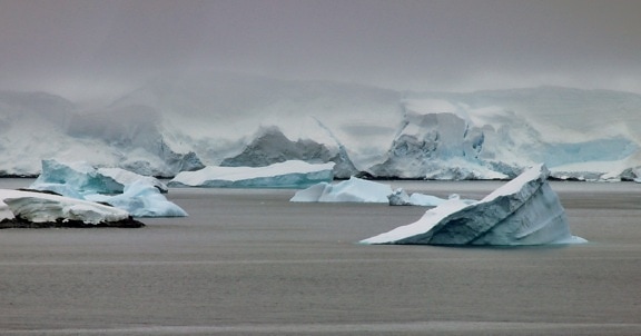 iceberg, snow, mountain, landscape, water, ice, frozen, glacier