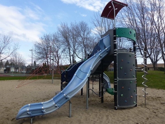 playground, parque, instrumento, céu azul, ao ar livre