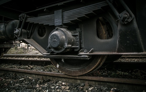 铁路、发动机、火车、铸铁、机车、车轮、工业、钢铁、车辆、机器