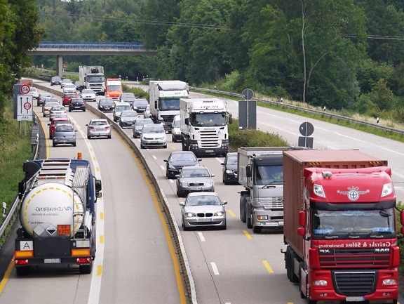 trafik, cargo truck, asfalt, hurtigt, køretøj, konkurrence, bil, kørsel, vej