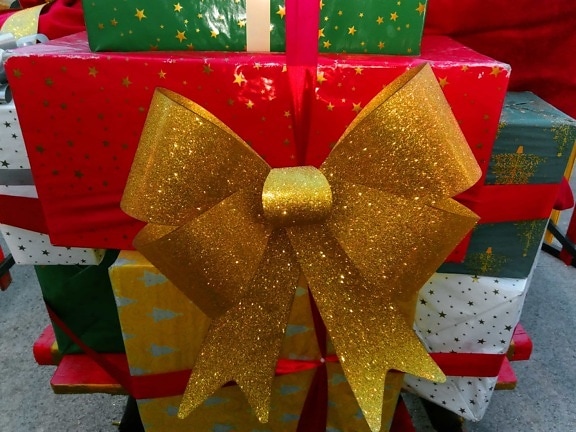doboz, Karácsony, színes, ajándék, ünnep, szalag, fél, meglepetés