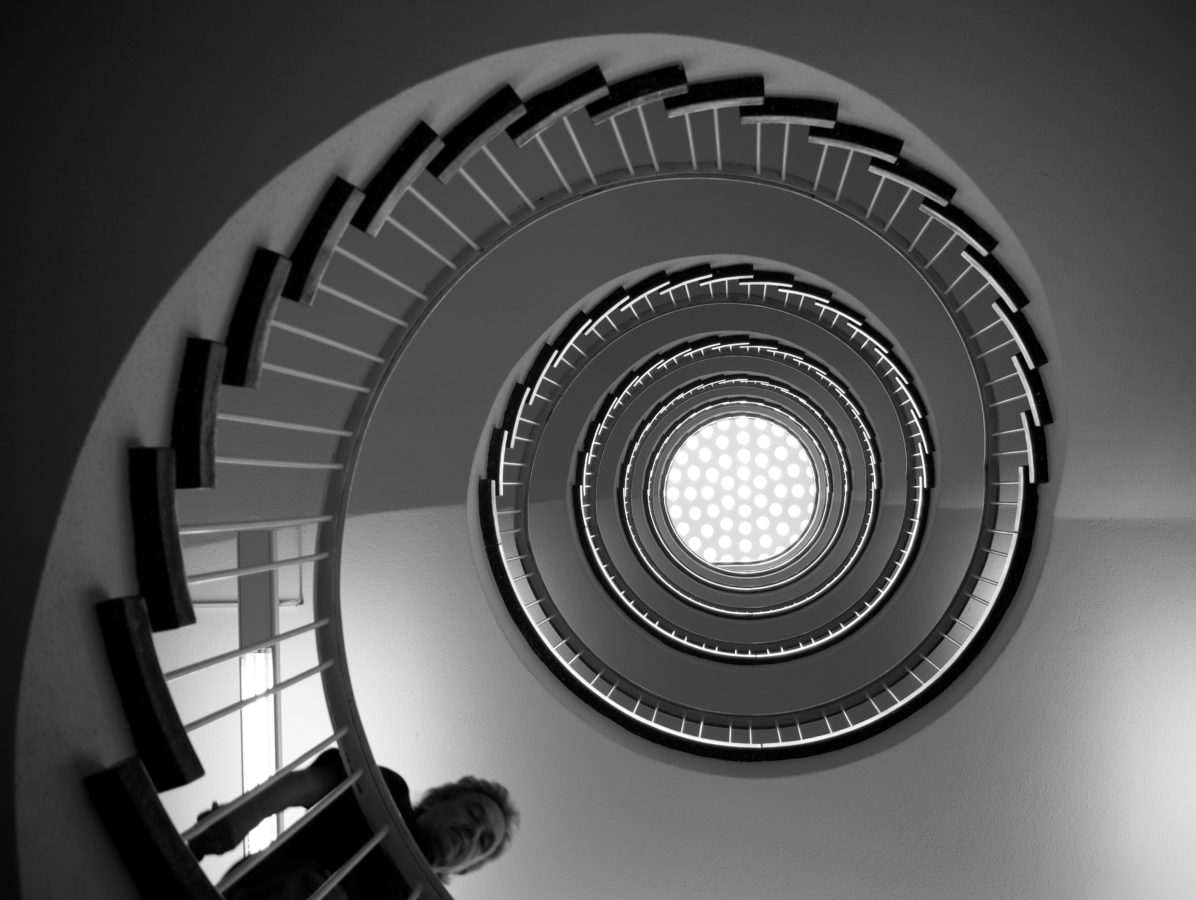 építészeti stílus, építési, lépcső, lépcsők, absztrakt, illusztráció, fekete-fehér, technológia