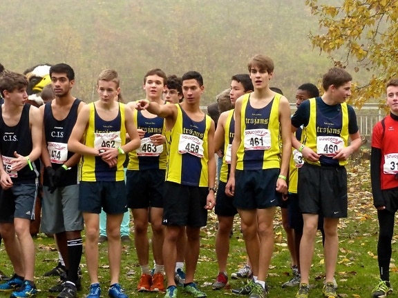 boys, marathon, race way, racer, teamwork, athlete, runner, competition