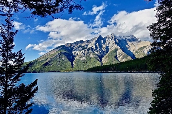 montaña, Lago, paisaje, nieve, agua, glaciar de, naturaleza, reflexión