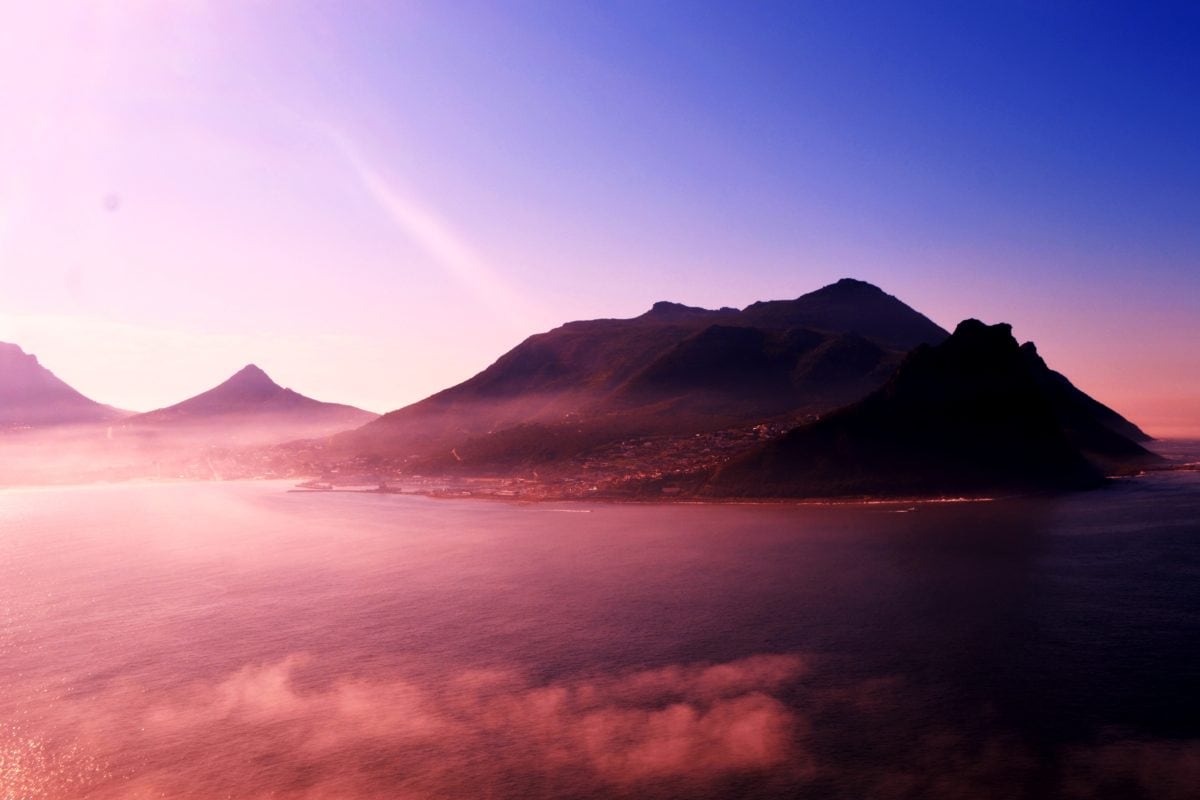 landscape, sky, sunset, mountain, dawn, dusk, water, fog