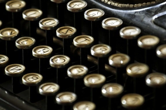 schrijfmachine, apparaat, alfabet, toetsenbord, brief, bedrijf, bureaublad, technologie