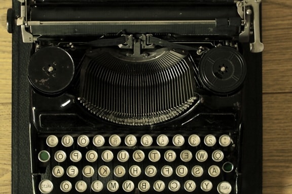 vuosikerta, nostalgia, vanha, retro, näppäimistö, kannettava, antiikki, kirjoituskone