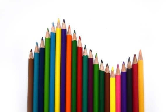 regnbue, blyant, stift, tegning, kunst, skolen, tegne, utdanning