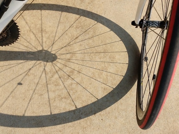 asfalt, cykel, skugga, hjulet, enhet, cykel, rekreation, fritid