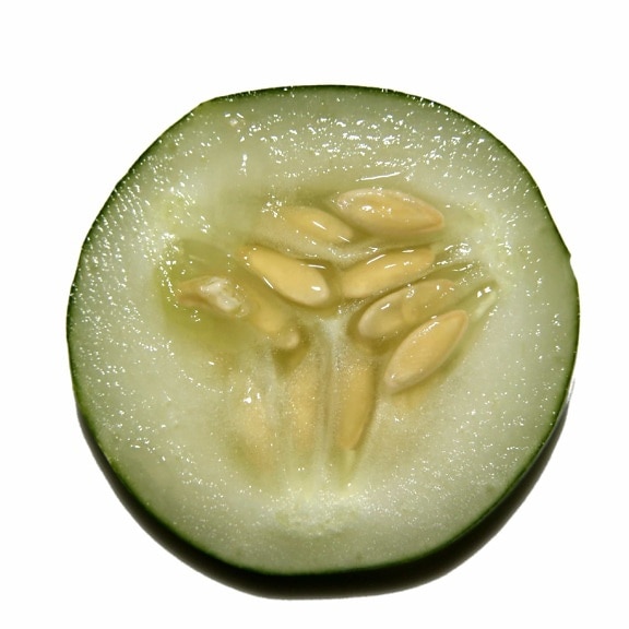 komkommer, kernel, zaad, voedsel, gezonde, gezondheid, helft, segment