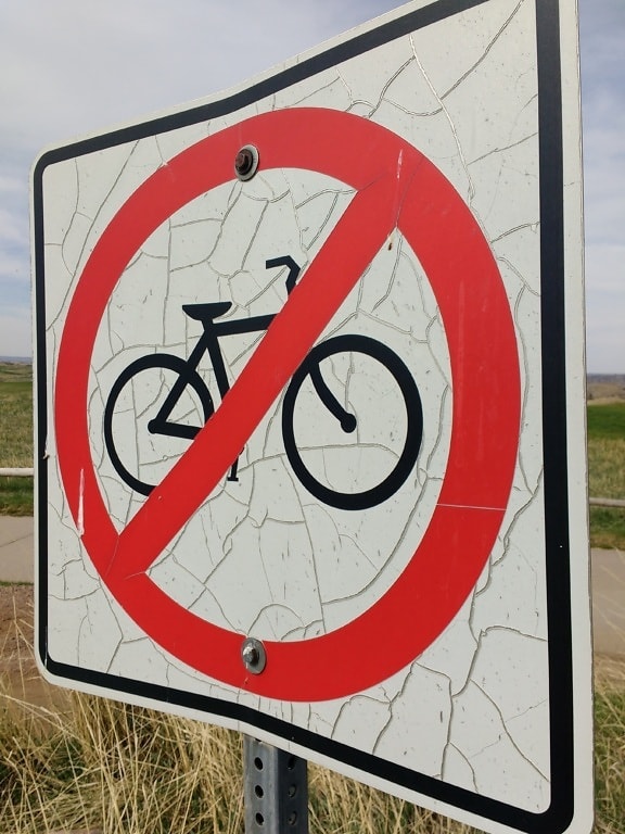fiets, afbeelding, illustratie, waarschuwing, teken, weg, gevaar, symbool