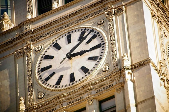 Művészet, kastély, Anglia, külső, homlokzat, óra, időmérő, idő