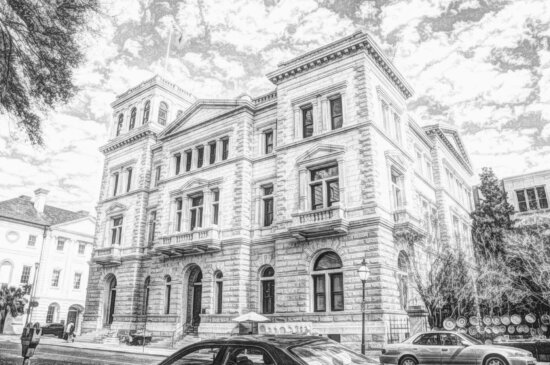 black and white, building, illustration, monochrome, photomontage, palace, facade, architecture