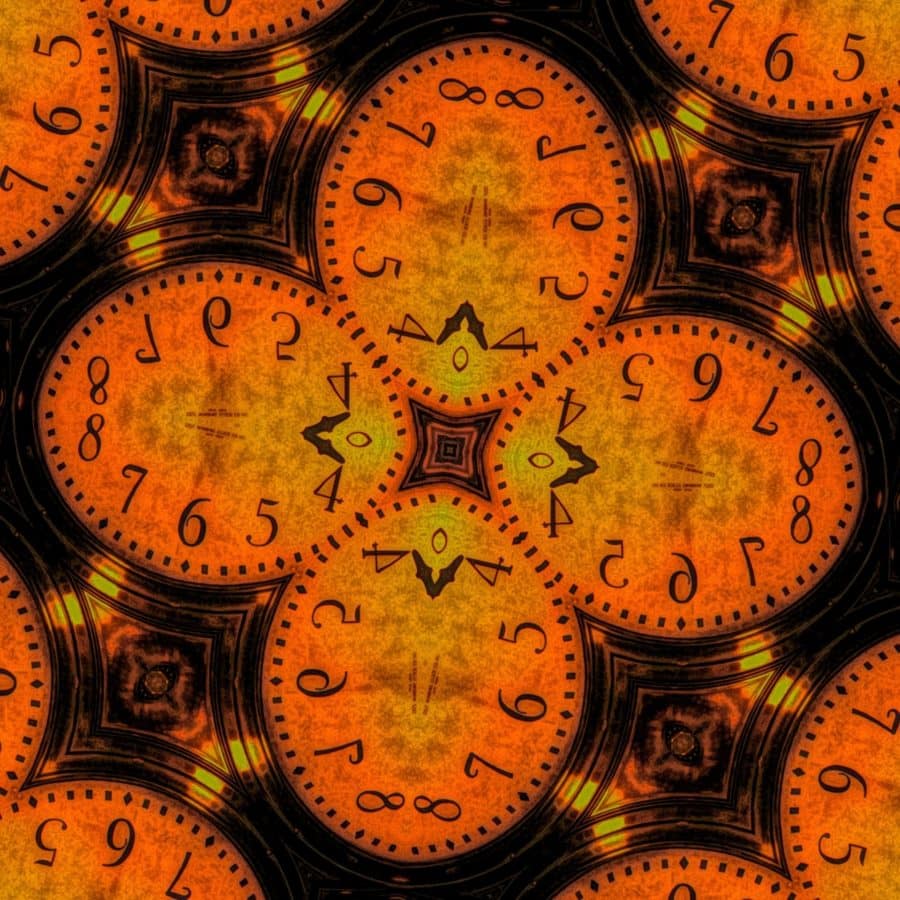 Arabesque, forvrengt figur, geometriske, tid, klokke, timepiece, minutt, analog klokke