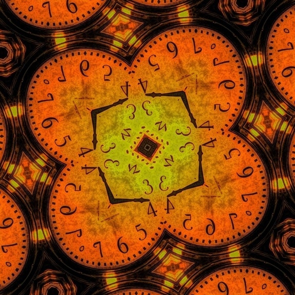 abstrakt, geometriske, ur, tid, time, analogt ur, ur, minut
