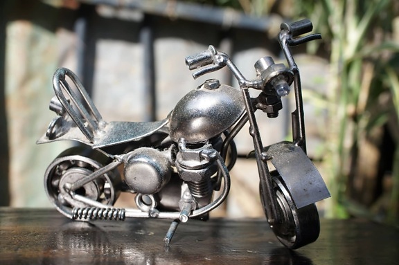 metallic, motorcycle, object, toy, bike, wheel, old, vehicle
