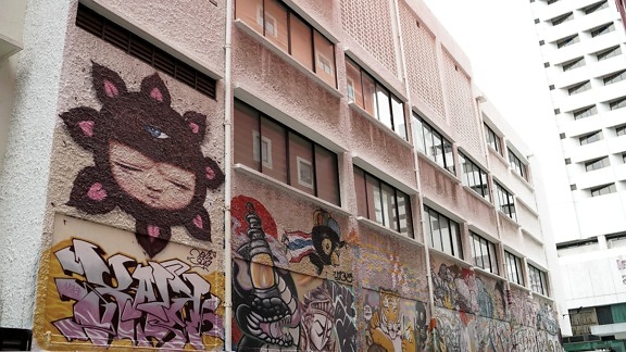 Graffiti, Architektur, Dekoration, Erstellen von, Urban, Straße, Stadt, Wand